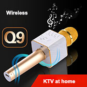 Mini Bluetooth Microphone Q9 Karaoke Speaker KTV