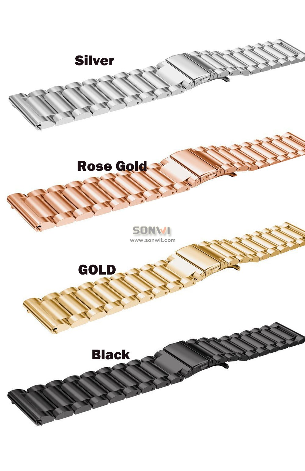  For Samsung S3 Classic Solid Stainless Steel Metal Watch Strap