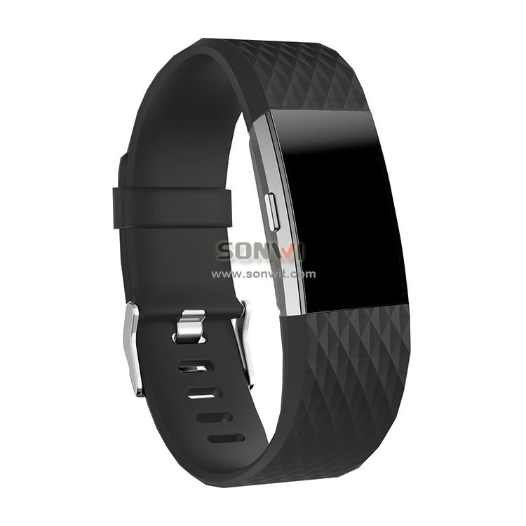 Silicone Strap Buckle Watch Band for Fitbit Charge2