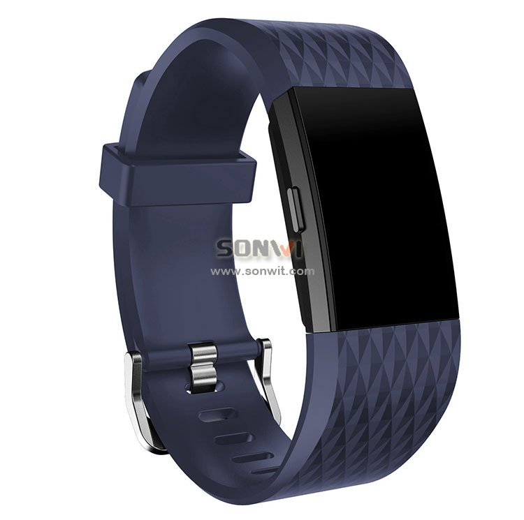 Silicone Strap Buckle Watch Band for Fitbit Charge2