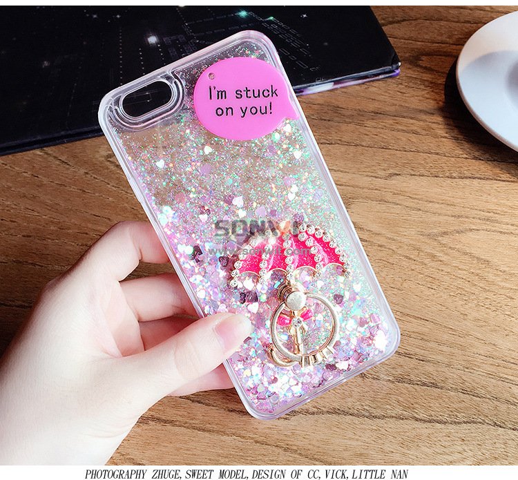 Quicksand Cute Umbrella Phone Case for iphone 7 plus