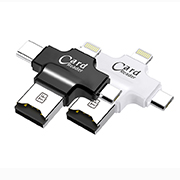 4 In 1 TF SD Card Reader For iOS Android Type-C USB For iPhone iPad